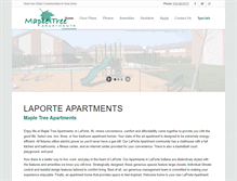 Tablet Screenshot of laporte-apartments.com